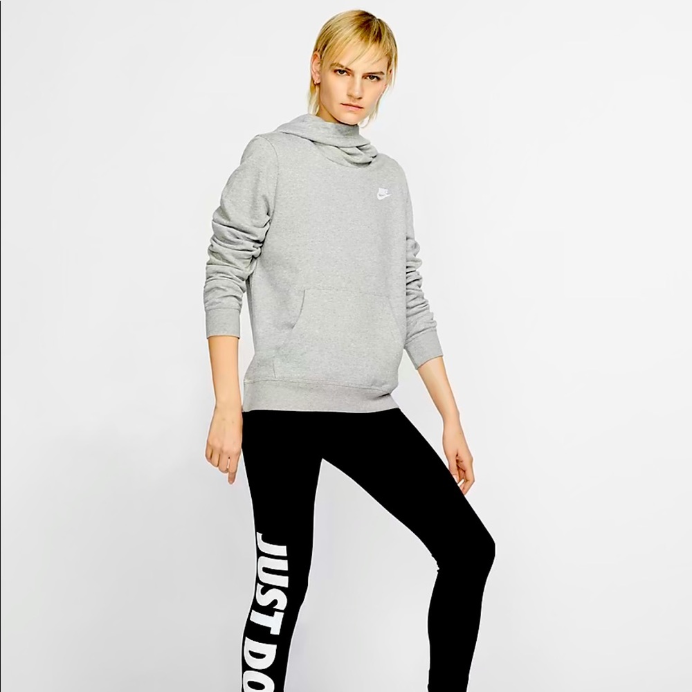 Women’s Nike Funnel Neck hoody, gray, medium
